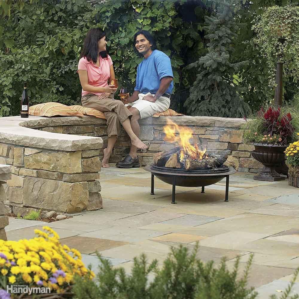 Flagstone and Stone Block Patio