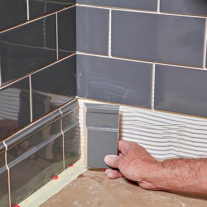 Miter the base at corners