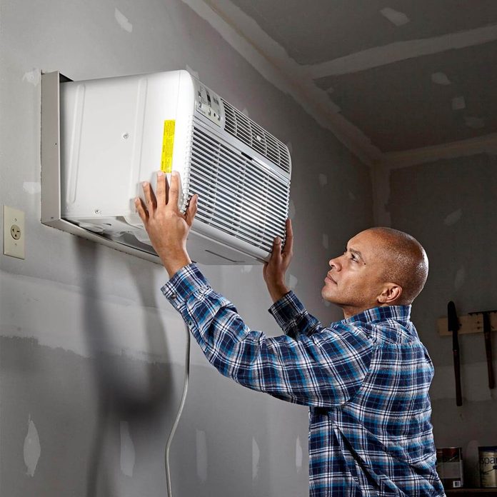 room air conditioner in garage
