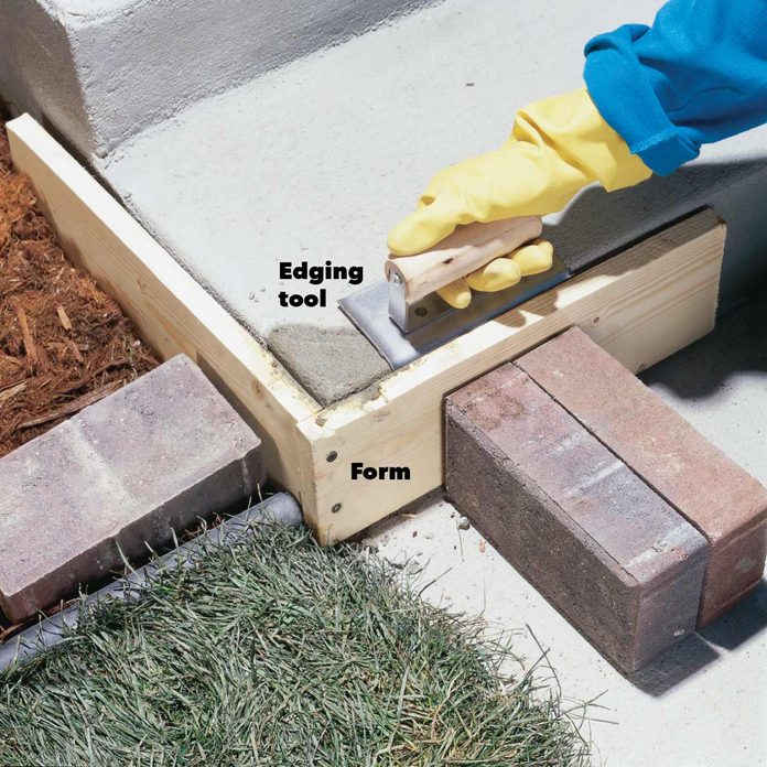 fixing concrete step corner