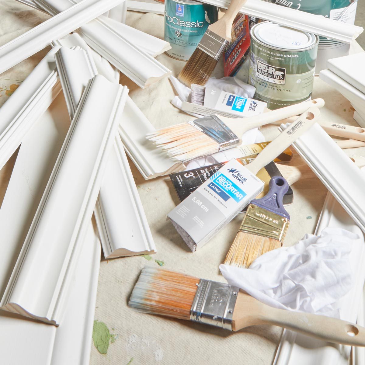 cleanup paint mess trim