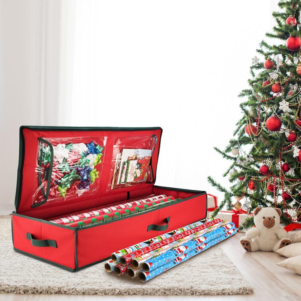 gift wrap organizer