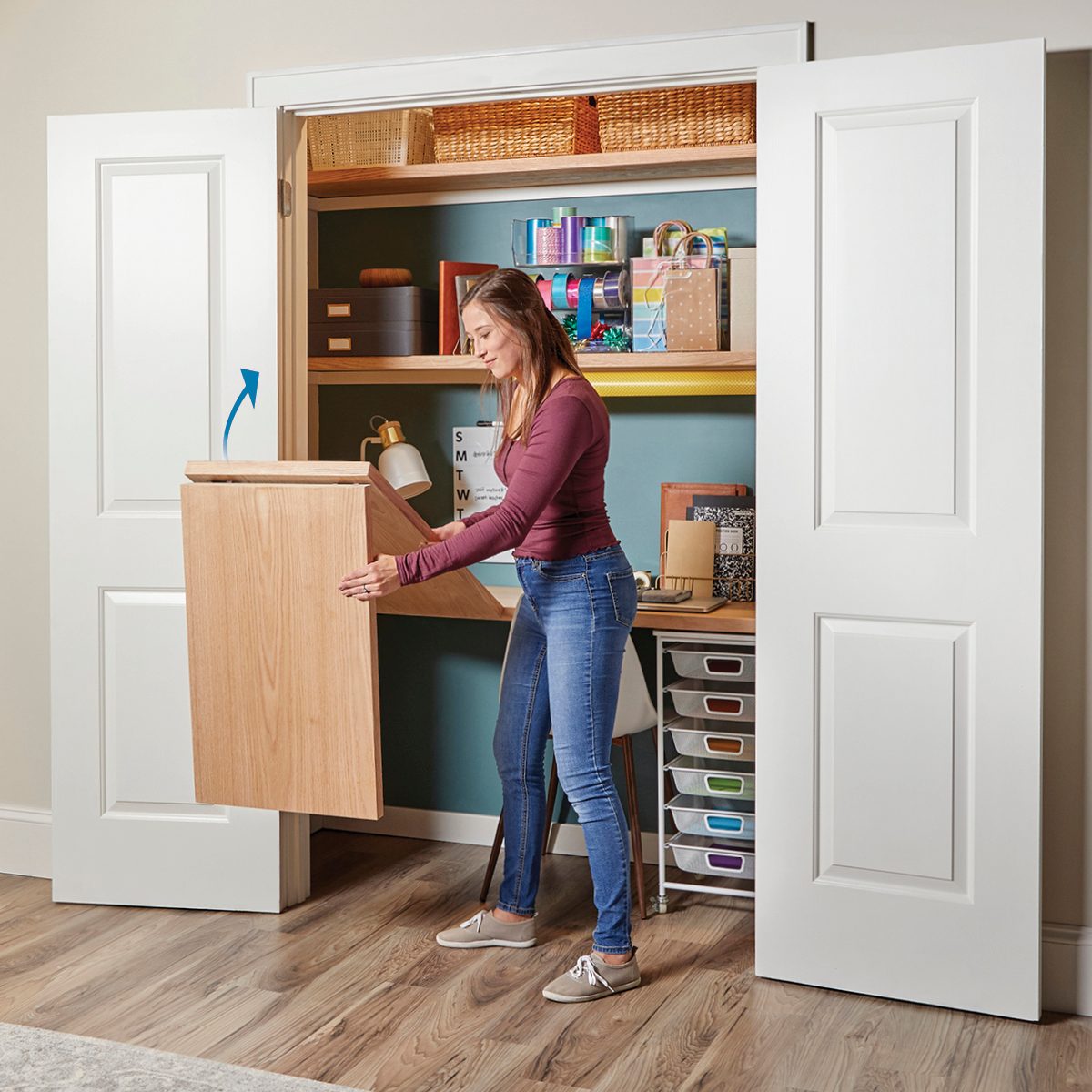 Fold Out closet desk