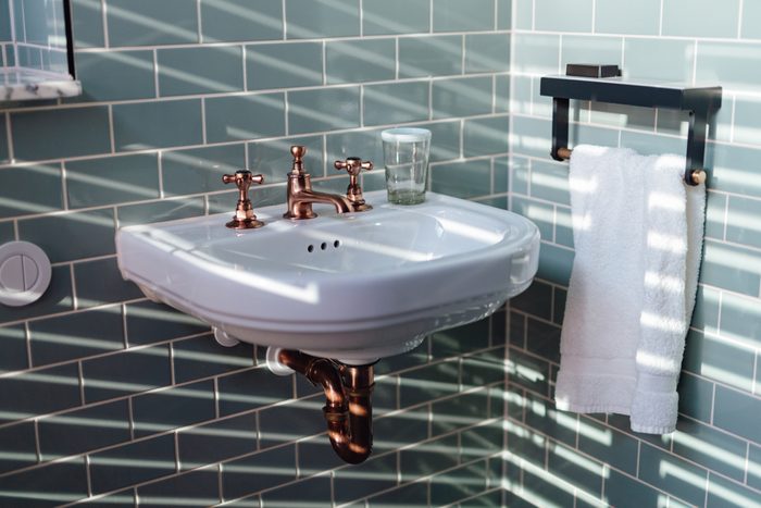 The Corner Of A Stylish Bathroom Interior