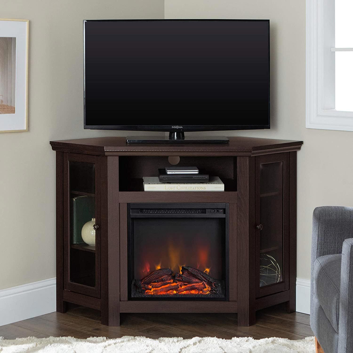 Corner Entertainment Center Fireplace