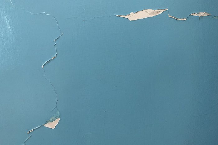 Old Cracked Blue Wall Background