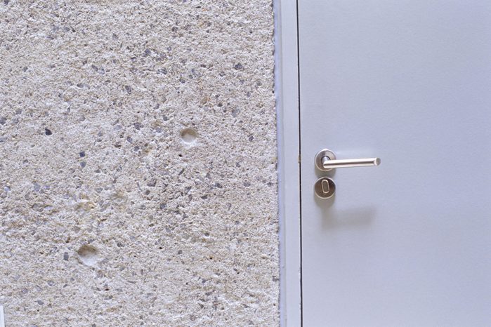 Wall and door