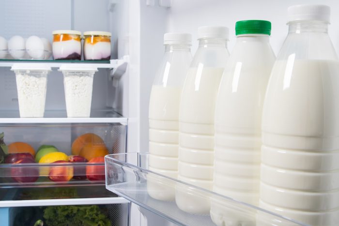 Close Up Of Bottled Milk