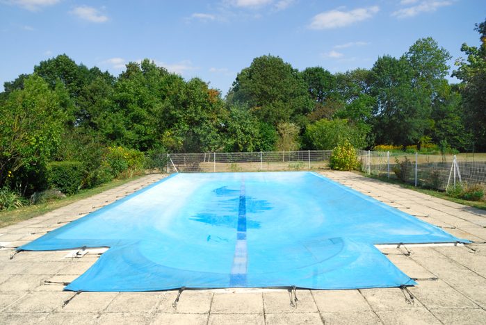 Swimming Pool covered for Winter