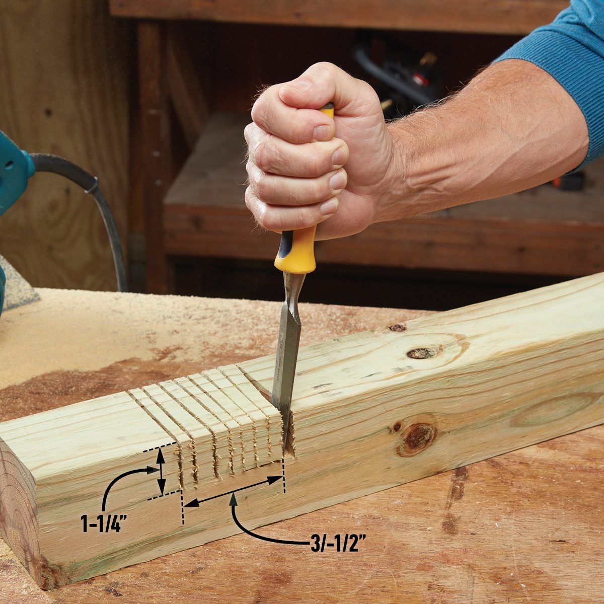How To Build A Diy Raised Patio Planter With Legs Cut the lower leg notches